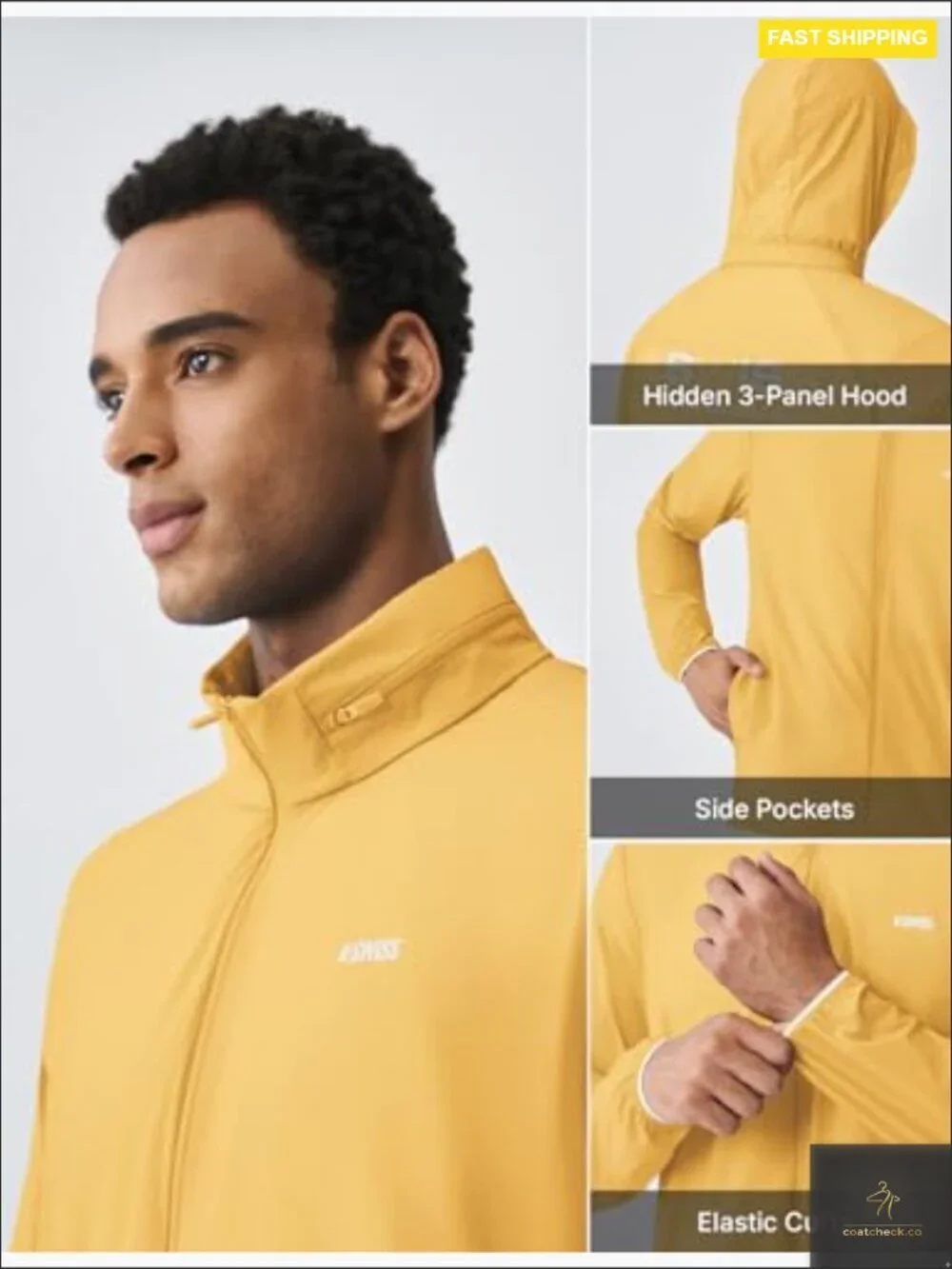 UPF 50+ Lightweight Full Zip Windbreaker Jacket Hoodie Long Sleeve Pickleball